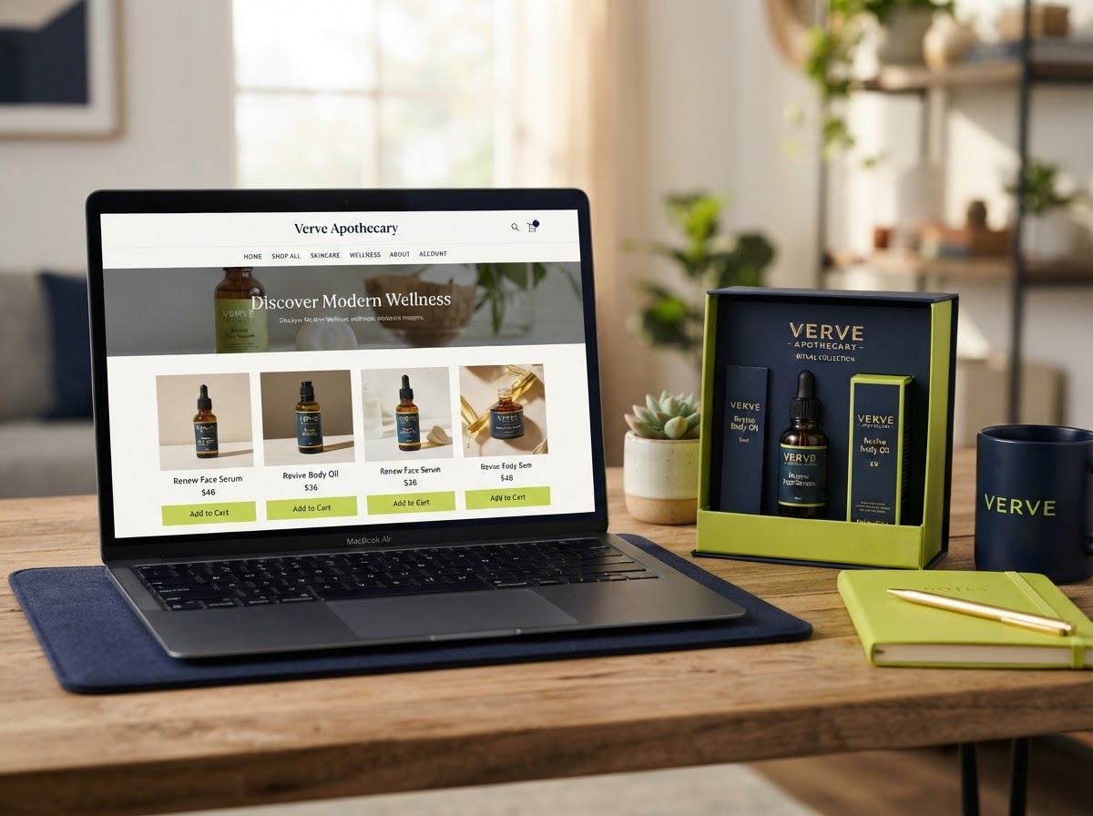 Ecommerce website design - Shopify and WooCommerce online store with product grid