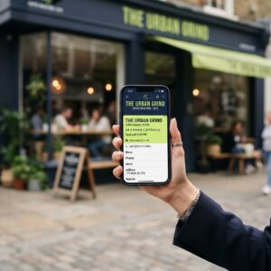 Google Business Profile optimization — local business listing on Google Maps with reviews