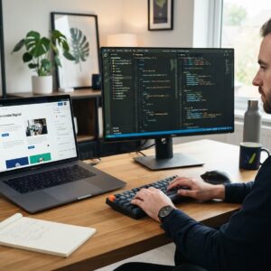 WordPress website design — WordPress website mockup being designed